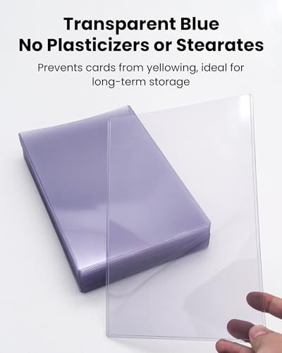 6x9 Inch Jumbo Card Sleeves - Fits Up to 6.06 x 9.06 Inches, Rigid PVC Pack of 25