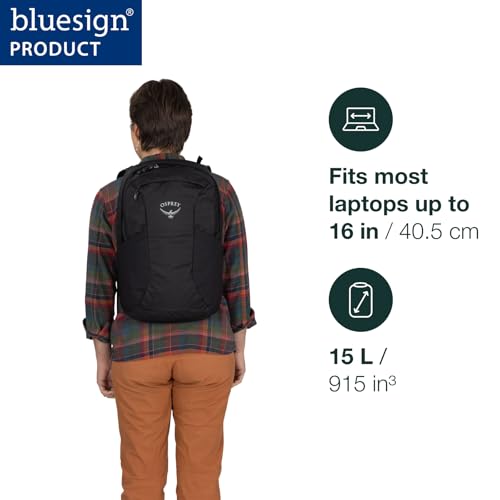 Osprey Farpoint Fairview Travel Daypack Black - Compact Lightweight Backpack