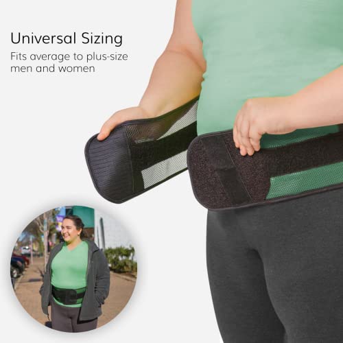 Adjustable Lumbar Support Belt for Lower Back Pain Relief, Fits 28-60" Waist