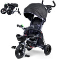 RIDYEE 8-in-1 Foldable Tricycle for Kids 1.5 to 5 Years - Grey