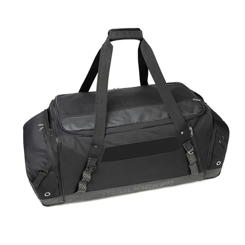 Ice Hockey Gear Bag 40-Inch Duffle Bag for Equipment, Black, Sport Storage