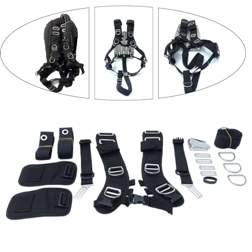 Diving Backplate Harness System with Adjustable Straps & Removable Shoulder Pads