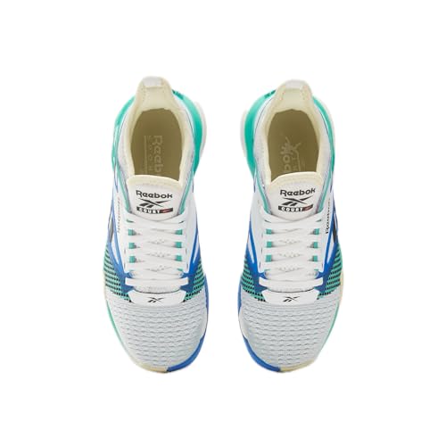 Reebok Mens Nano Court Sport Tennis & Pickleball Shoes - White/Weathered White/Unleashed Green, Size 7-14