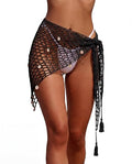 Halloween Mermaid Skirt for Women Crochet Cover-up - Black