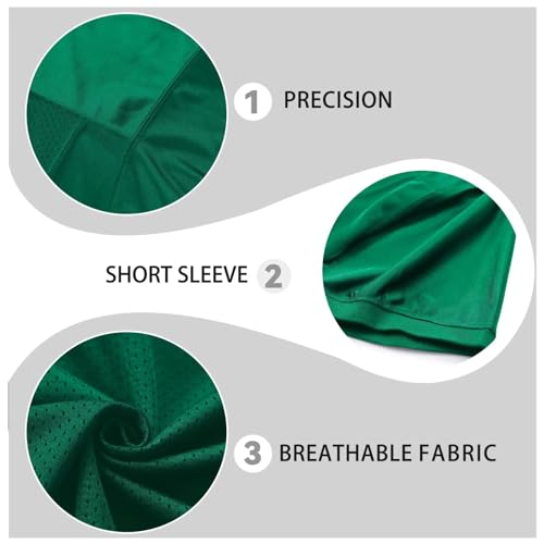 Unisex Green Medium Mesh Football Jersey Retro Active Dry-Fit Sports Tee
