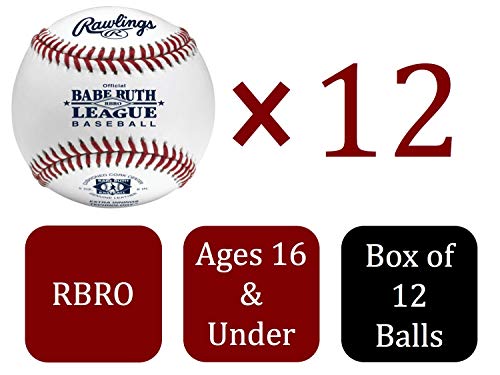 Youth Baseballs - Rawlings Babe Ruth League Tournament Grade 12 Pack