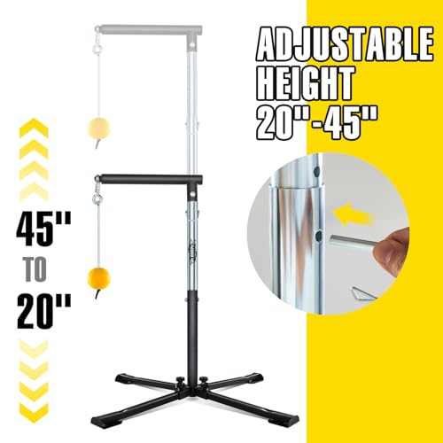 Adjustable Baseball & Softball Batting Tee with Tethered Ball - Portable Swing Trainer