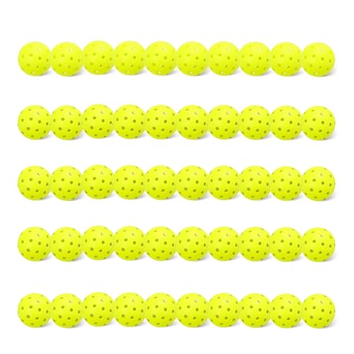 Outdoor Pickleball Balls 50-Pack USAPA Approved Durable Yellow