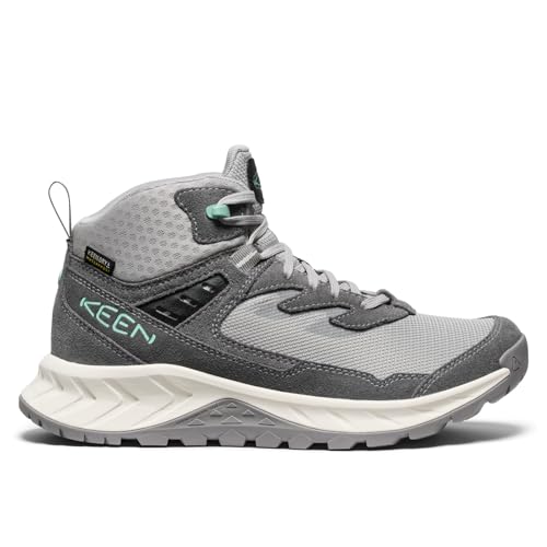 KEEN Women's Hightrail Mid Waterproof Hiking Boots Alloy/Lichen 10
