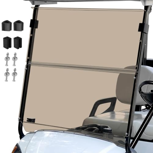 Cartalia Tinted Foldable Windshield for Yamaha G29 Golf Cart 2007-2016 - 5mm Thick Acrylic