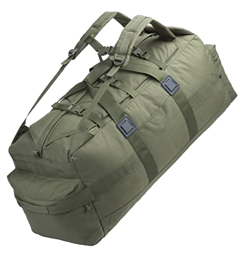 Large Military Duffle Bag Backpack 85L Tactical Field Gear Army Deployment Olive Drab