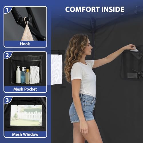 EAGLE PEAK 4x4 ft Black Pop Up Changing Tent Outdoor Privacy Shelter