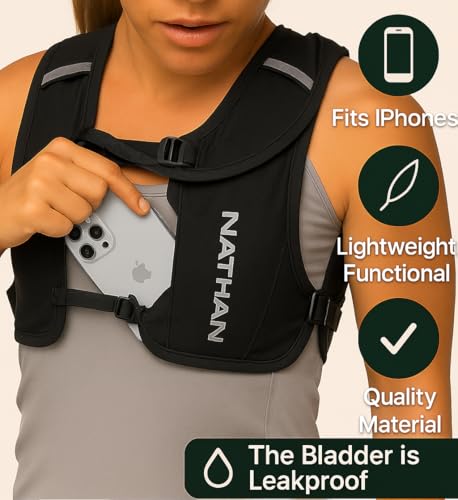 Nathan QuickStart Hydration Pack Vest 4L Storage & 1.5L Bladder for Running & Hiking