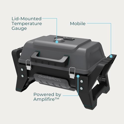 Charbroil Grill2Go X200 Portable Gas Grill Dark Grey 200 sq in Tabletop Camping