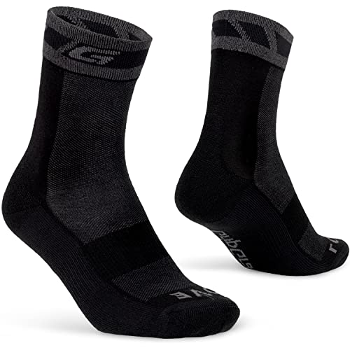 Winter Cycling Socks - GripGrab Merino Thermal Insulated Bike Socks 8.5-10.5 Black