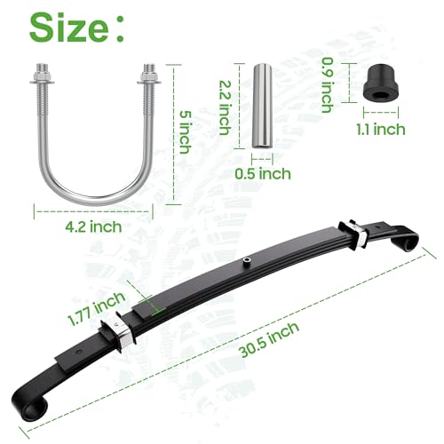 Heavy Duty Golf Cart Leaf Spring Kit for Club Car Precedent & Onward 2004+