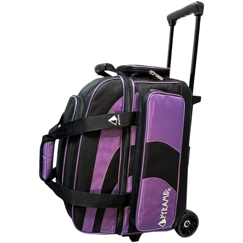 Pro Black/Purple Double Roller Bowling Bag with Shoe Compartment & Accessories