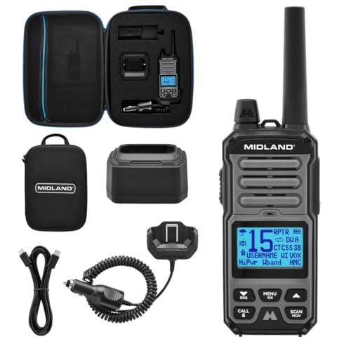 Midland GXT67 PRO 5W GMRS Two-Way Radio - 1 Pack, Long Range, Waterproof