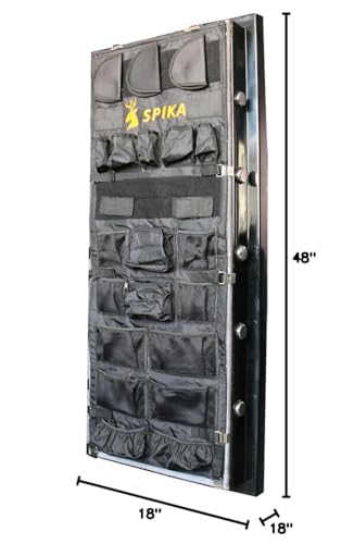 SPIKA Gun Safe Door Organizer with Pistol & Rifle Holders, Adjustable Storage for Liberty Safe