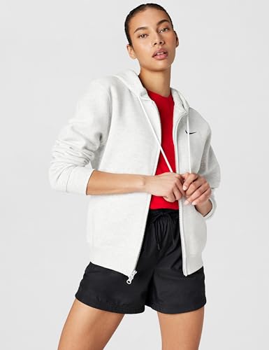 Nike Women's Full Zip Fleece Hoodie Medium Birch Heather/Black - Studio Comfort