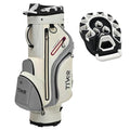 White 14-Way T-Lock Golf Cart Bag with Full-Length Dividers & 9 Pockets