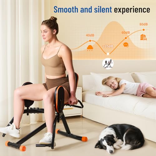 Orange HXD-ERGO Hip Abductor Machine for Glute & Thigh Workout - Home Gym Equipment