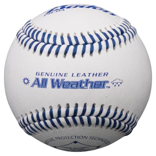 All-Weather Practice Baseball - Waterproof Leather Core Guard - Pack of 12