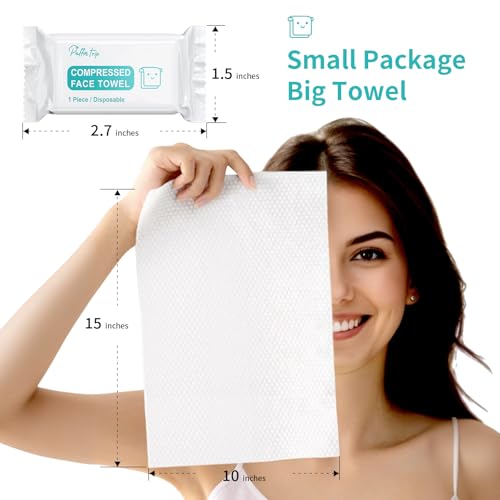 Disposable Compressed Face Towels 28pcs Large Soft & Thick, Travel-Ready