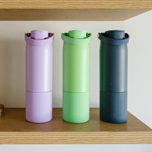 Insulated 25oz Water Bottle with Leakproof Silicone Straw - Nightfall Blue