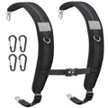 Pitozer Shoulder Strap Replacement for Bags with Black Metal Clips - Padded, Ventilated, Adjustable