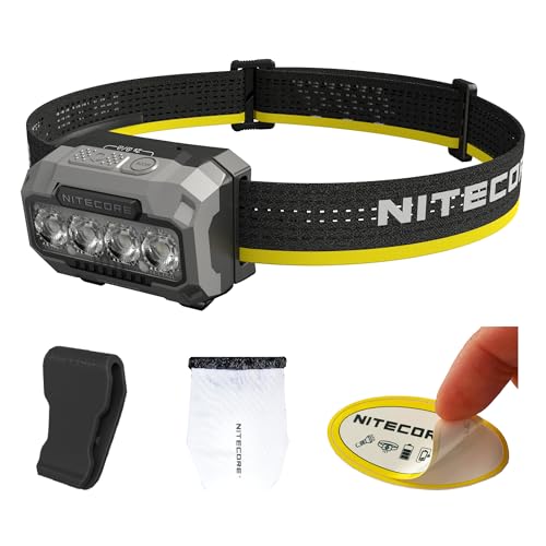 Nitecore HA23 UHE 600 Lumen Camping Headlamp - Black, Lightweight, Multi-Color Temp