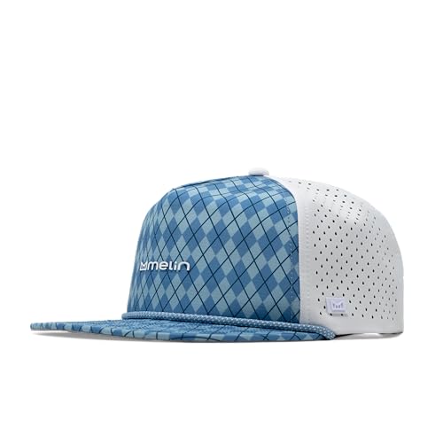 Small Blue Argyle Water-Resistant Men's Rope Hat - Coronado Links Hydro