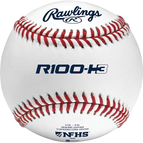 Rawlings NFHS Official High School Baseballs 12 Pack R100-H3 White
