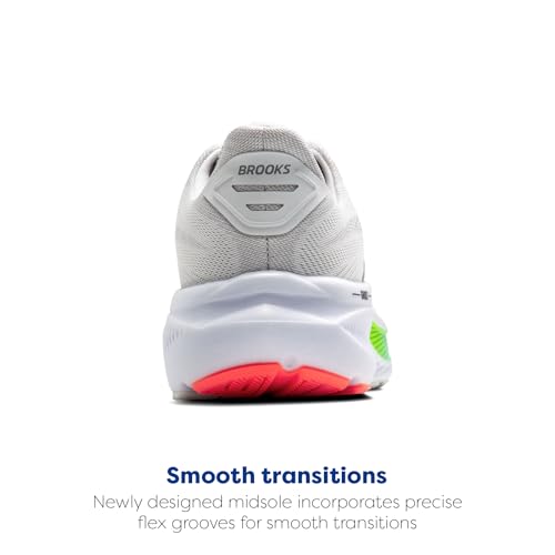 Brooks Men's Ghost 17 Neutral Running Shoe 10.5 White Pink Clay Gecko