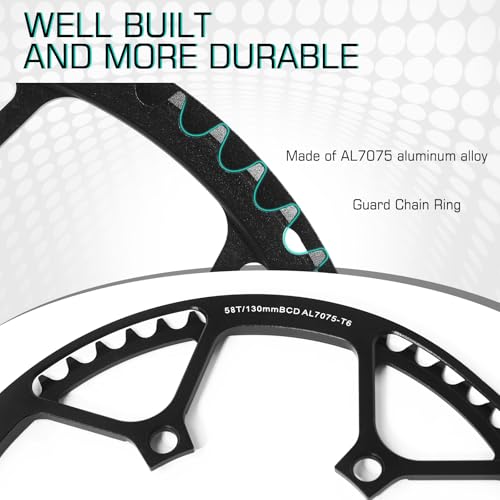 BUCKLOS Folding Bike Crankset 170mm 53T Chainring - Single Speed Aluminum Alloy