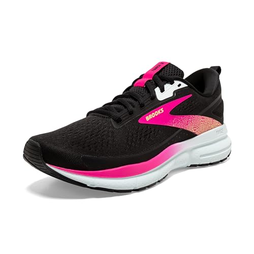 Brooks Women’s Trace 3 Neutral Running Shoes Black Blue Pink Glo Size 6