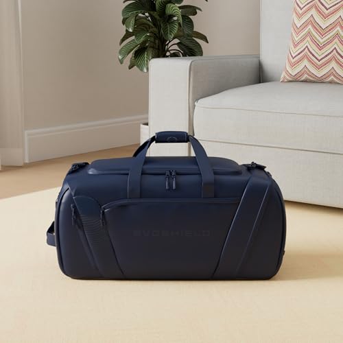 EvoShield Tone Set Player's Duffle Bag Navy - Large Travel Sports Bag with Shoe & Valuables Pockets