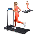 Portable Home Walking Pad Treadmill with Handle Bar, Compact Exercise Machine