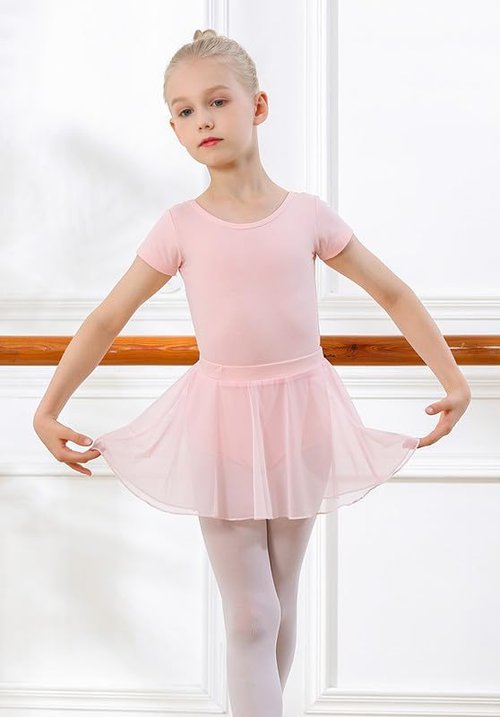 DIPUG Girls Ballet Leotards - Removable Skirt & Hollow Back Design | Toddler Dance Dress Combo