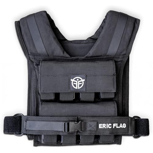 Eric Flag 40 lb Adjustable Weighted Vest for Men & Women - Heavy-Duty Fitness Gear