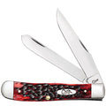 Pocket Knife Trapper with Genuine Bone Handle and Stainless Steel Blades - 4 1/8 Inch Closed