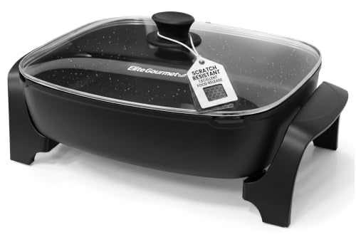 Elite Gourmet 10.5 Qt Nonstick Electric Skillet - Extra-Deep 16x13 Inch