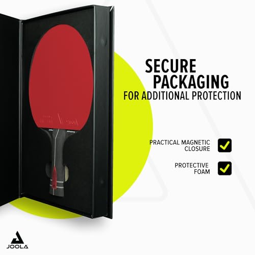 JOOLA Infinity Z Pyramid Carbon ITTF Approved Professional Table Tennis Bat - Advanced Player Paddle with High-Tech Fibre and 7-Layer Blade