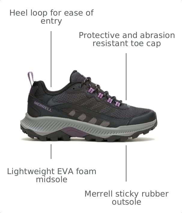 Merrell Women's Speed Strike 2 Hiking Shoes - Size 8.5 Black