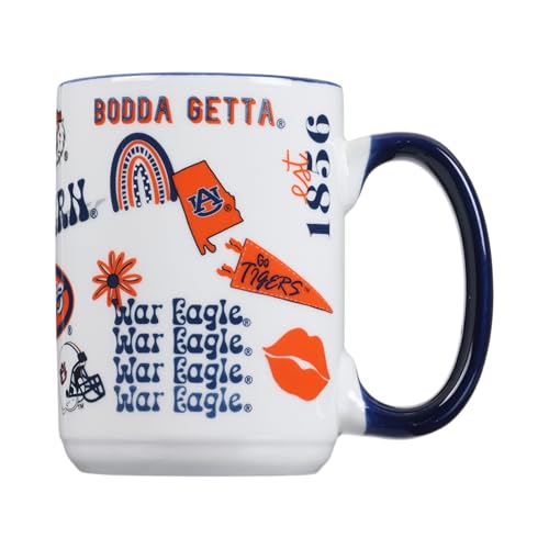 15oz Auburn University Team Spirit Mug - Official NCAA Collegiate Coffee Cup - Auburn Tigers Variation