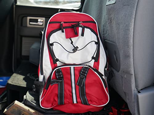 1 Pack Red 72 Hour Emergency Survival Backpack Kit with Water & First Aid