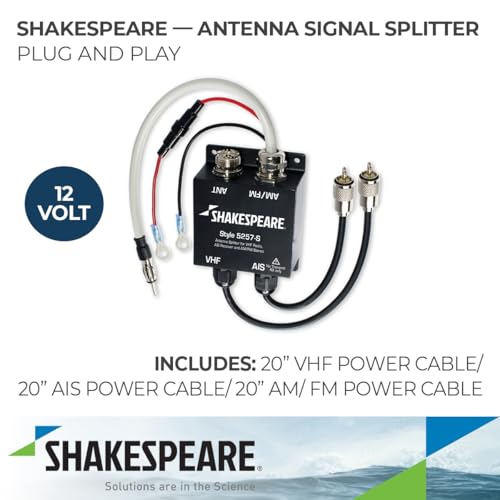 Antenna Splitter for VHF Radio AIS Receiver and FM Stereo