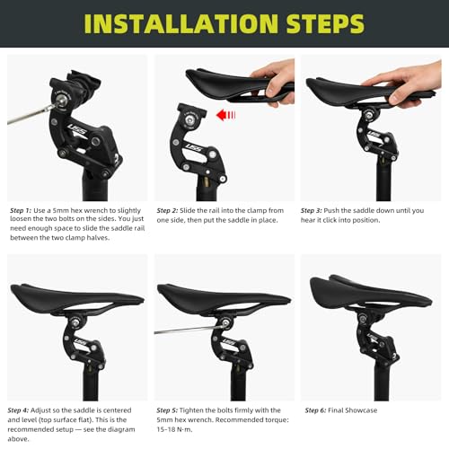Suspension Seatpost 4-Links Structure with Micro Adjustment for Road Gravel MTB & E-Bikes 28.6mm - Soulvion