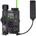 Black Airsoft PEQ 15 IR & Green Laser Sight with White LED Flashlight for AEG GBB CQB
