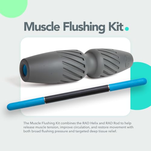 RAD 2-in-1 Muscle Flushing Kit – Foam Roller & Massage Stick for Deep Tissue Relief